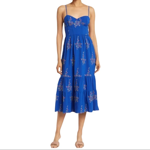 Betsey Johnson Dresses & Skirts - NWT Betsey Johnson Surf the Web spring summer blue floral spaghetti strap dress